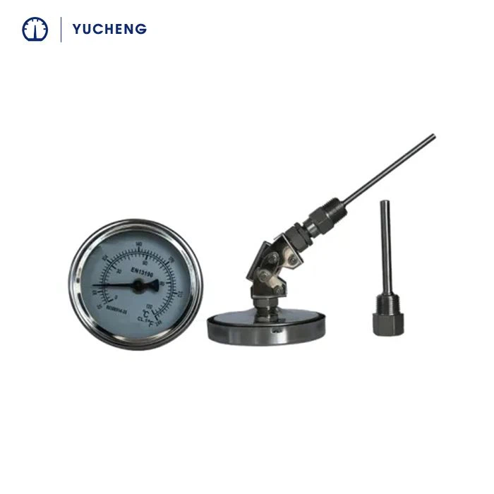 Warmwasserthermometer mit Messing-Schutzrohr
