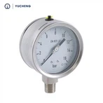 4-Zoll-Manometer aus Edelstahl mit Ölfüllung