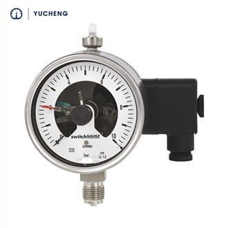 Pressure Gauge With Alarm Contact