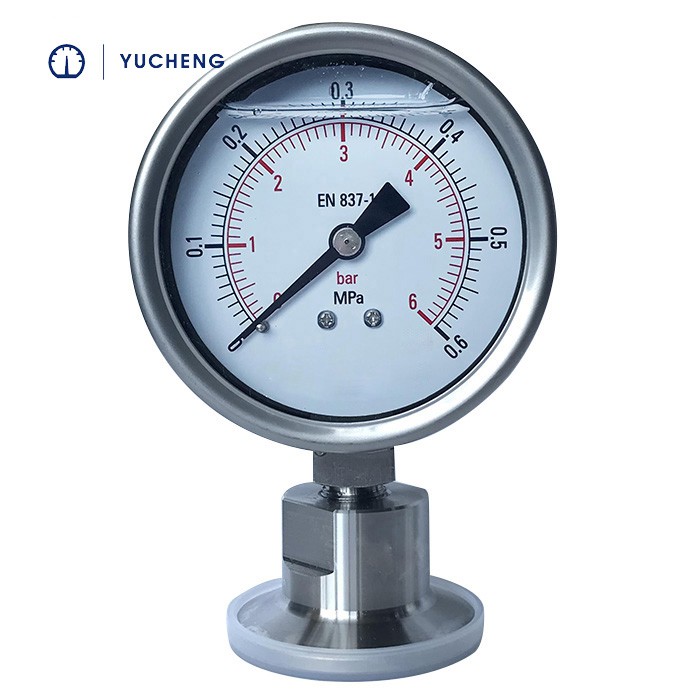 Hygienisches Sanitärmanometer mit Varivent-Membran
